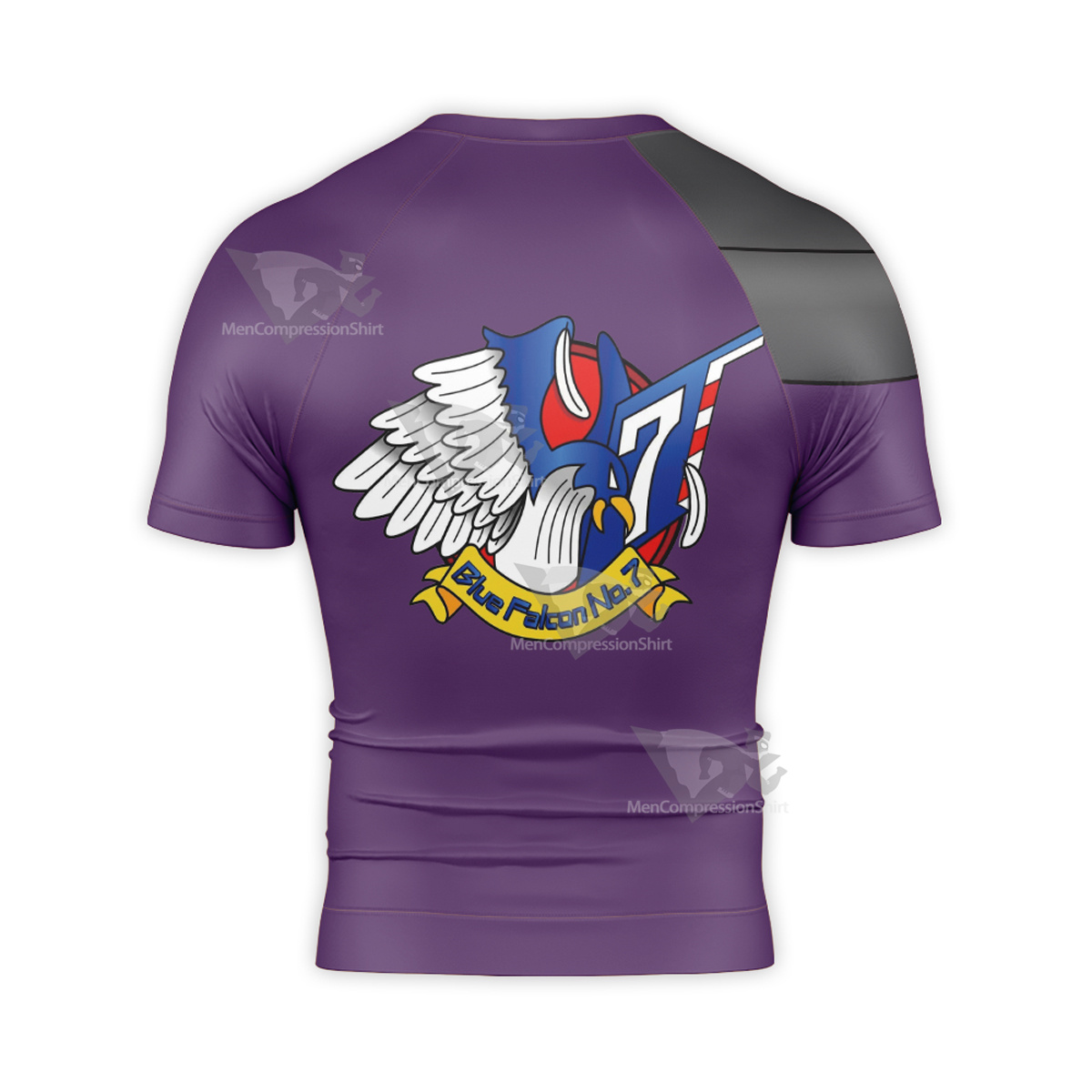 Captain Falcon Purple Short Sleeve Compression Shirt