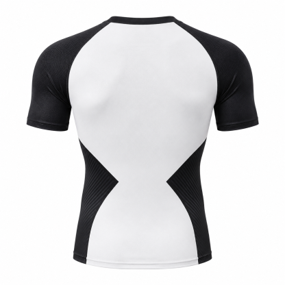 Captain Marvel 2 Monica Rambeau Black Gray Short Sleeve Compression Shirt