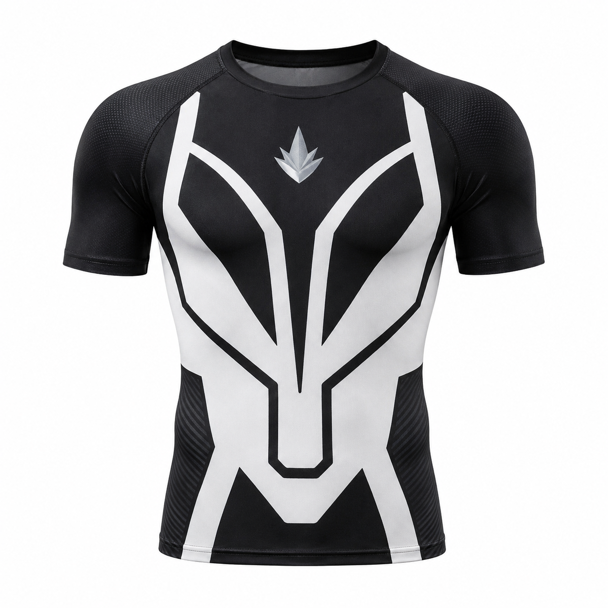 Captain Marvel 2 Monica Rambeau Black Gray Short Sleeve Compression Shirt