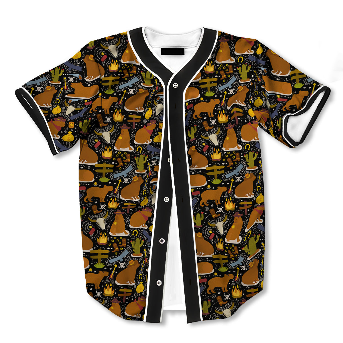 Capybaras 3d Print Full Size Pattern Baseball Jerseys