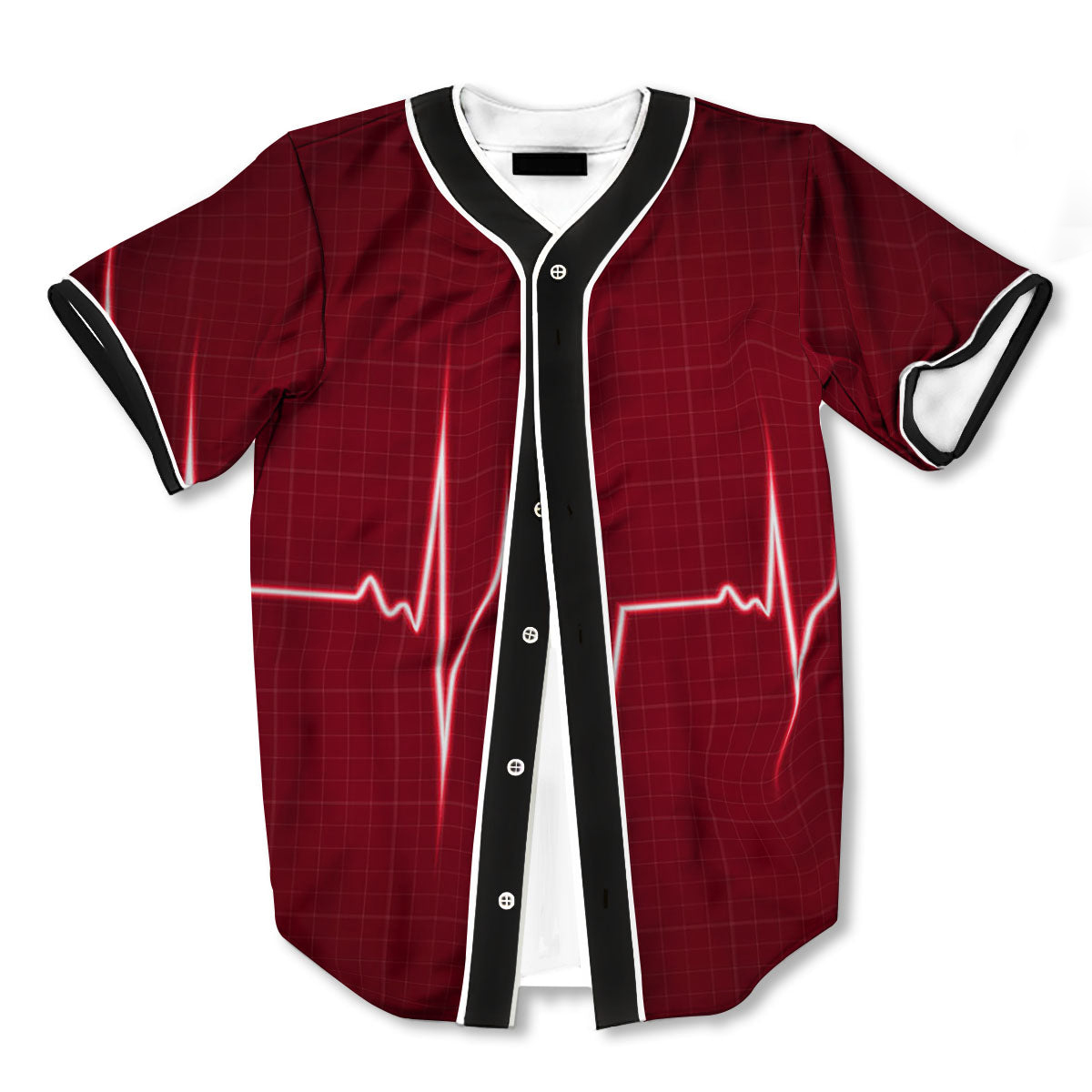 Cardiogram Heartbeat 3d Print Full Size Baseball Jerseys