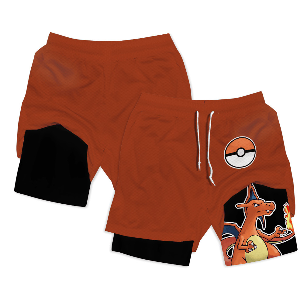 Charizard Anime Compression Gym Shorts
