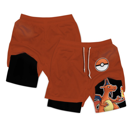 Charizard Anime Compression Gym Shorts