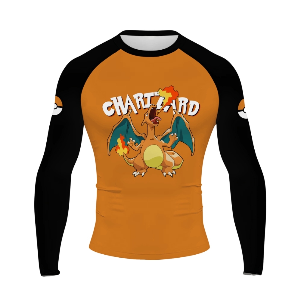 Charizard Men Long Sleeve Compression Shirt
