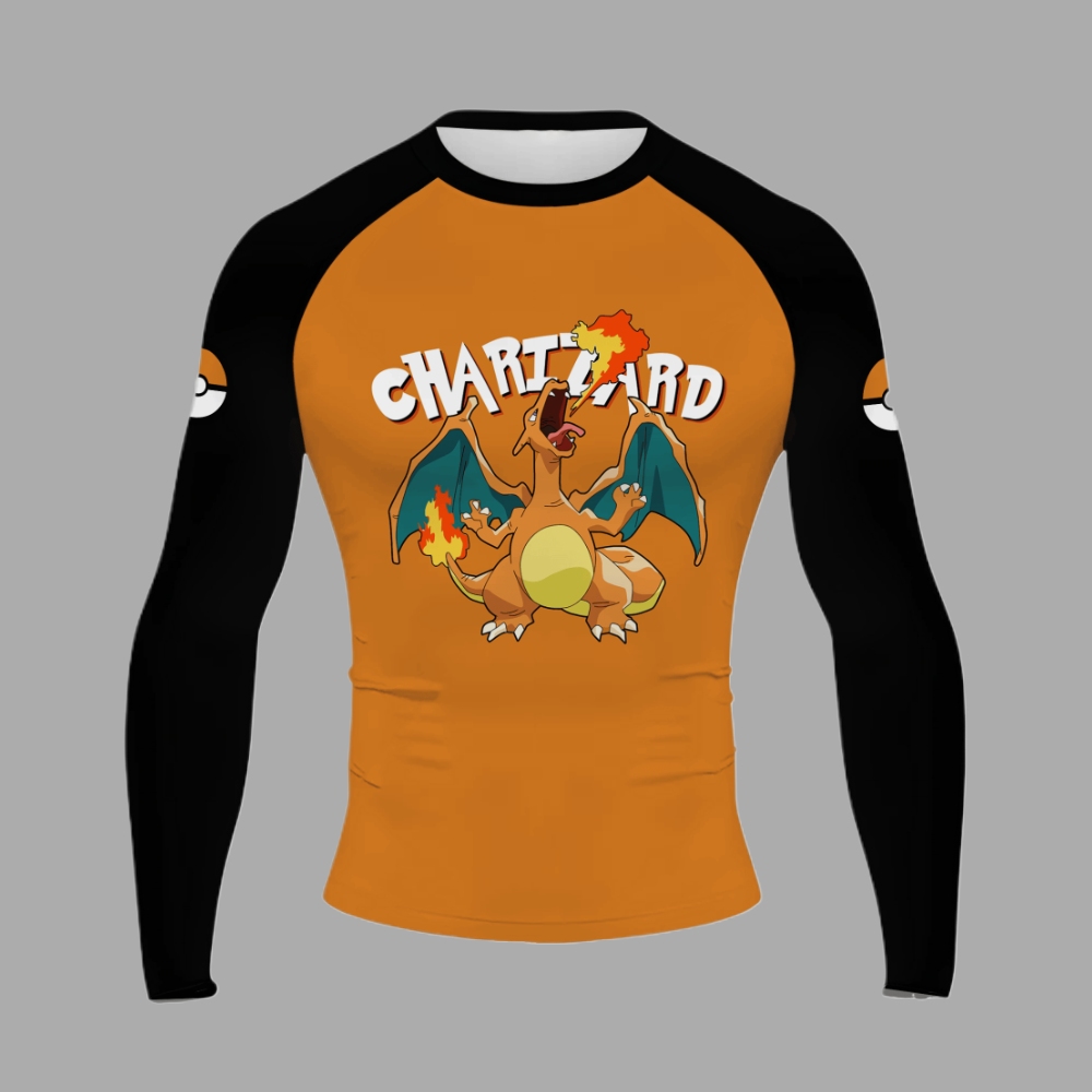 Charizard Men Long Sleeve Compression Shirt