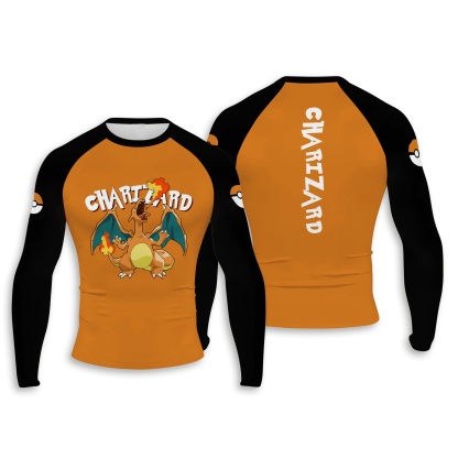 Charizard Men Long Sleeve Compression Shirt