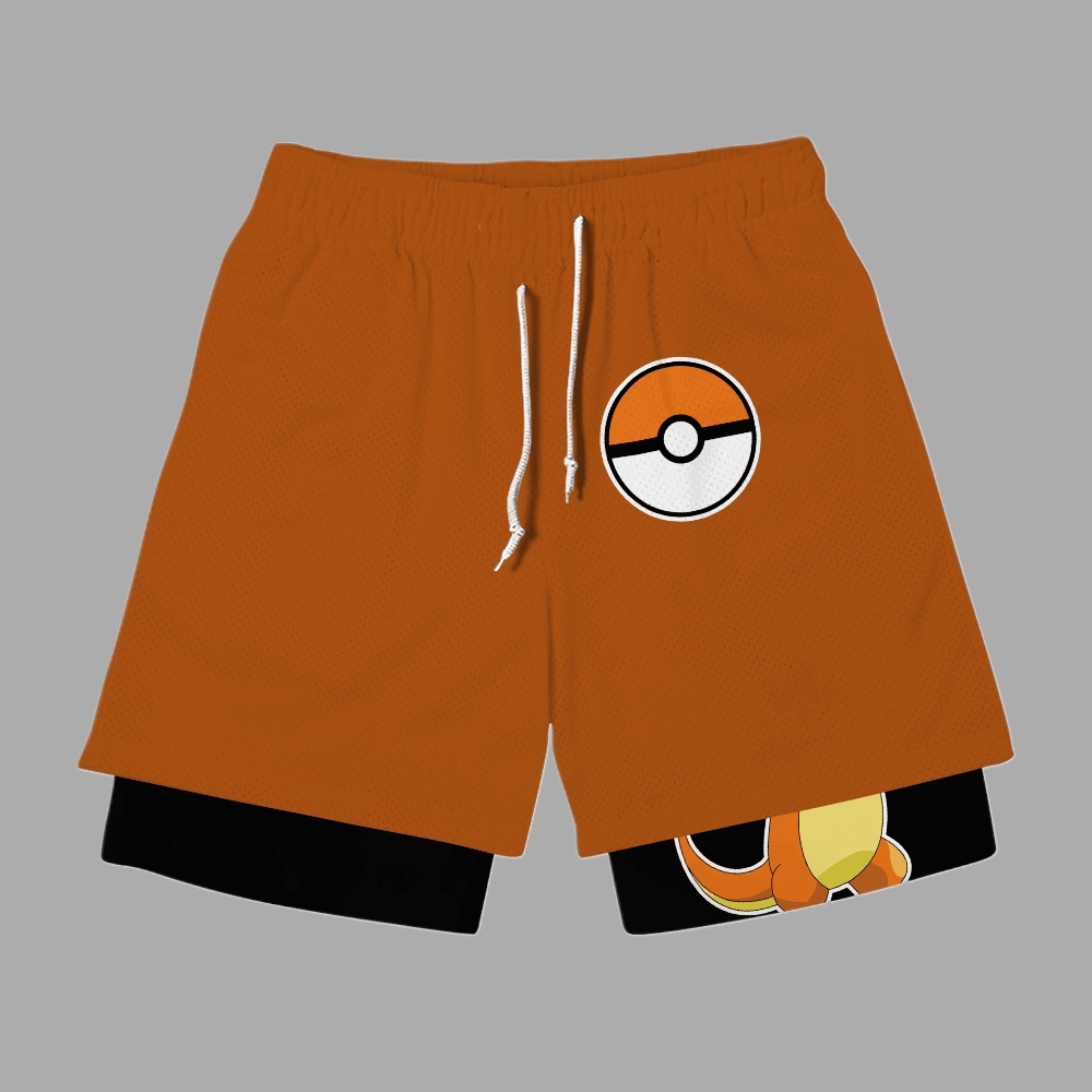 Charmander Anime Compression Gym Shorts