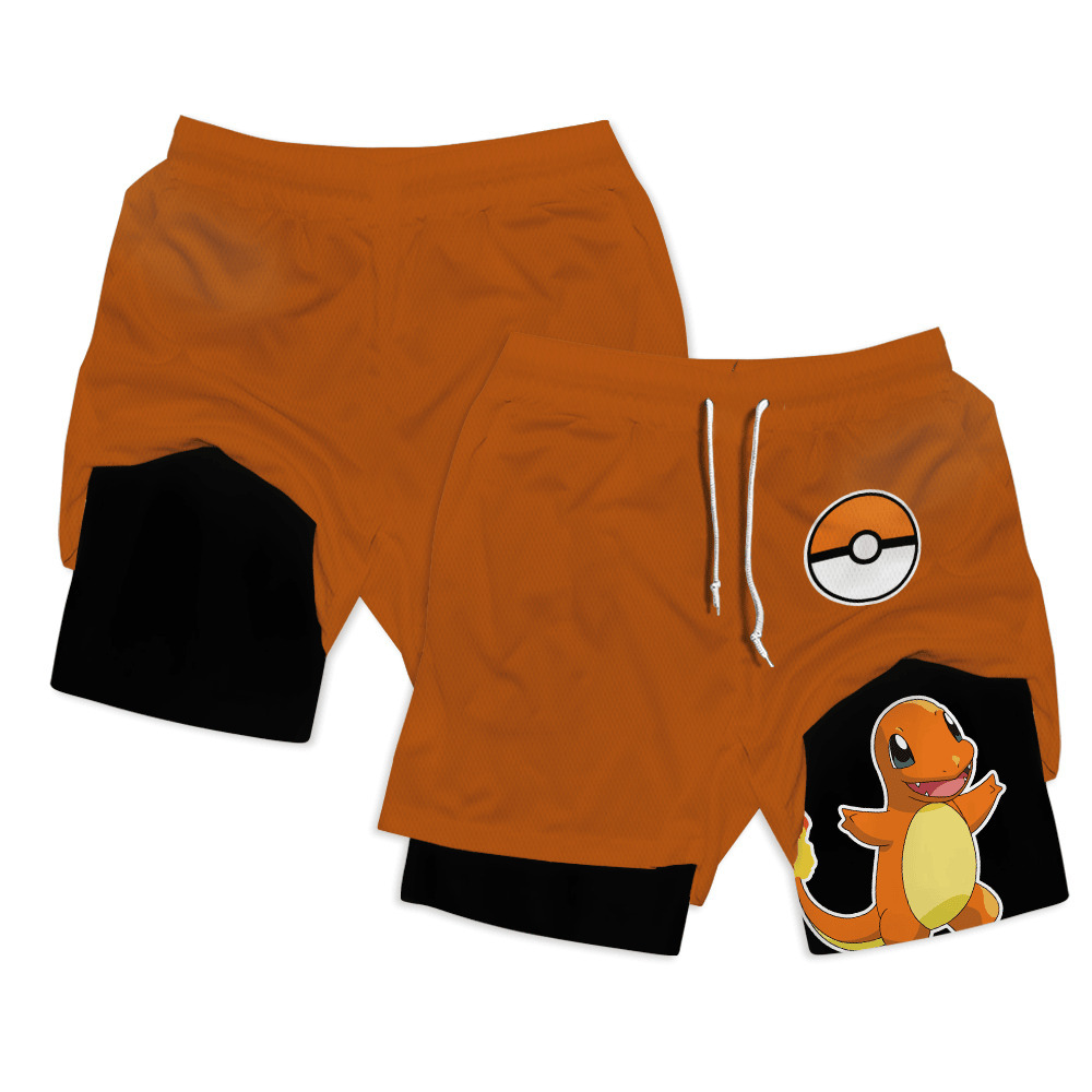 Charmander Anime Compression Gym Shorts