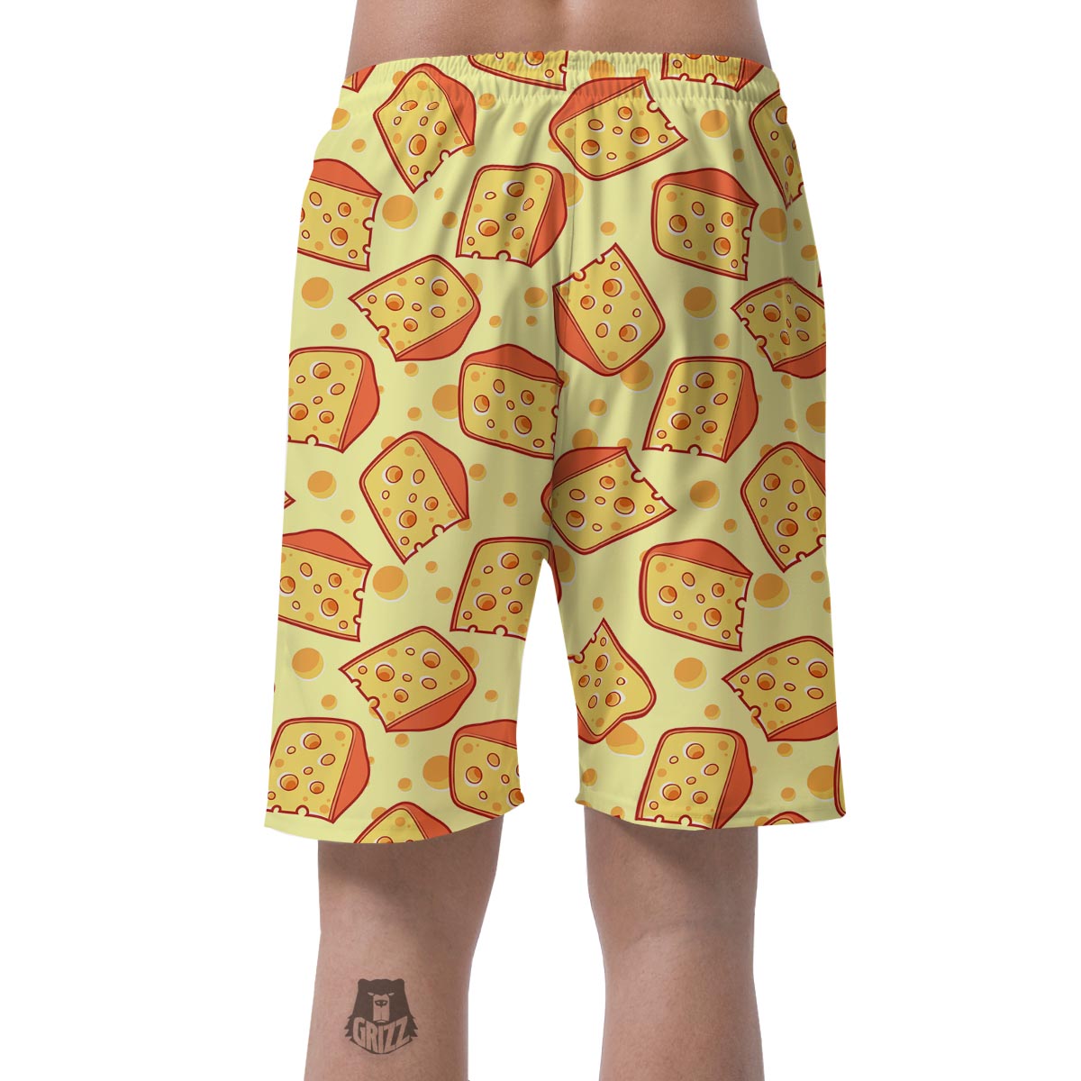 Cheese Print Pattern Mens Beach Short