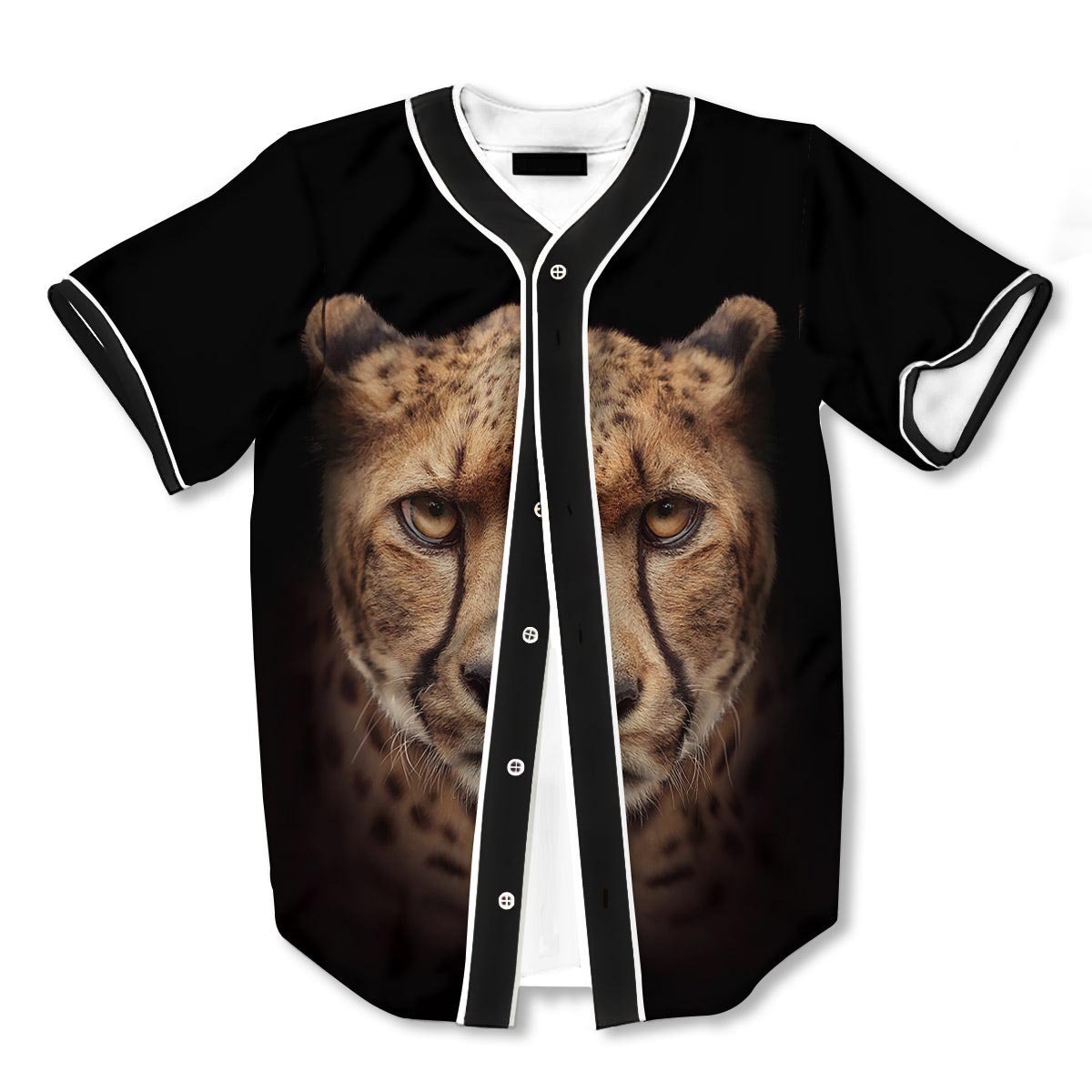 Cheetah 3d Print Full Size Baseball Jerseys