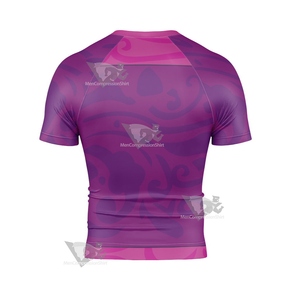 Chowder Purple Coat Short Sleeve Compression Shirt