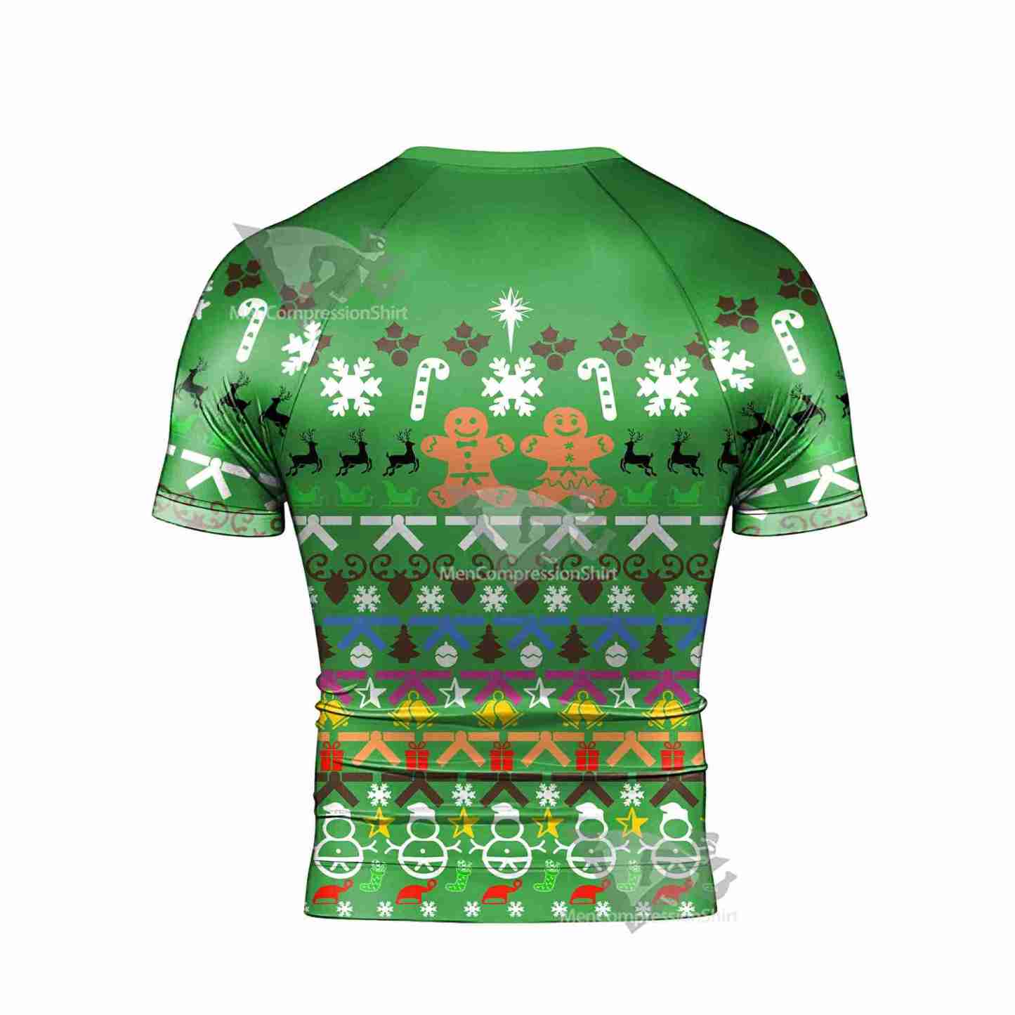 Christmas Gingerbread Short Sleeve Rash Guard