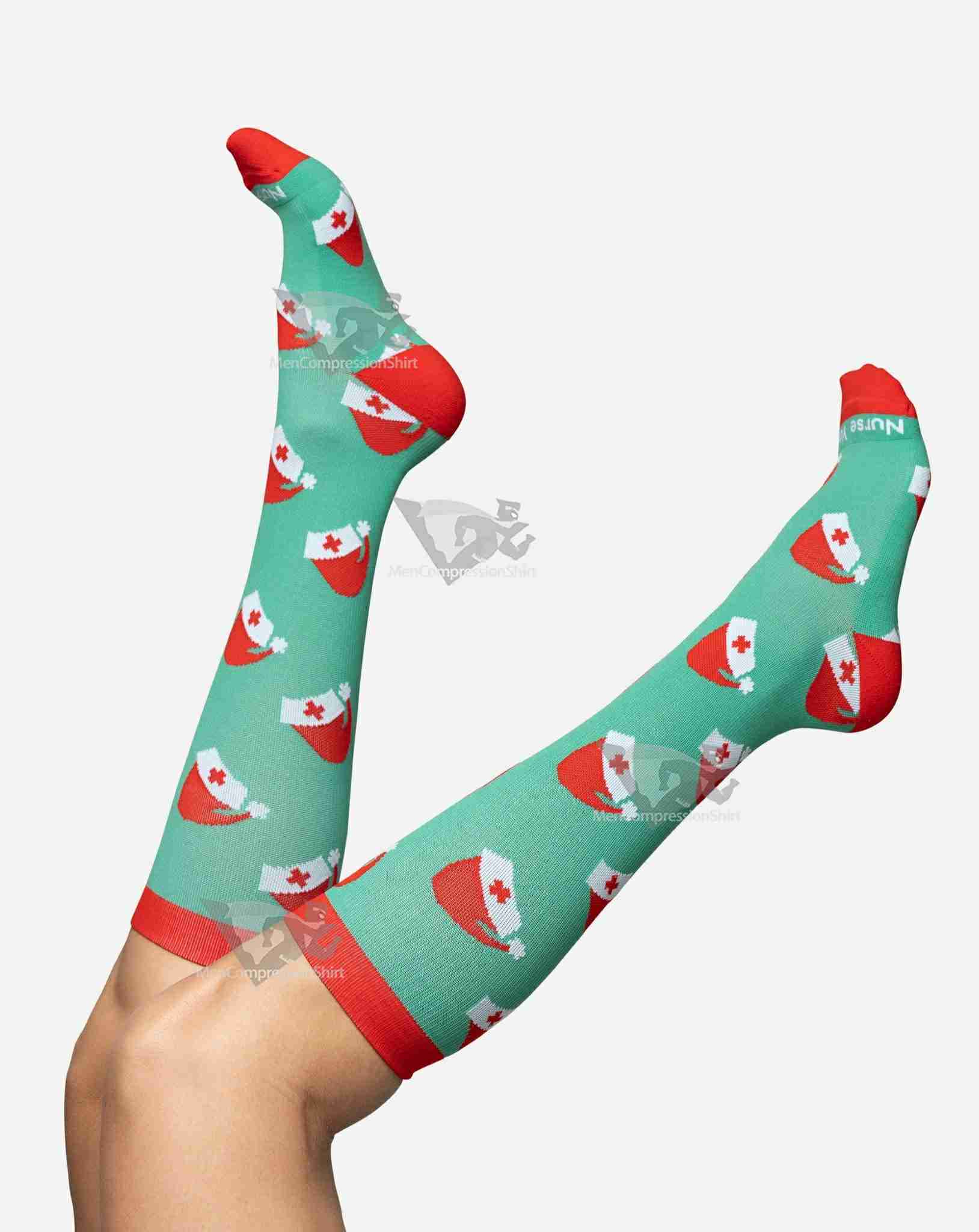 Christmas Hat Compression Socks