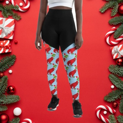 Christmassy Dinosaurs Women Compression Legging
