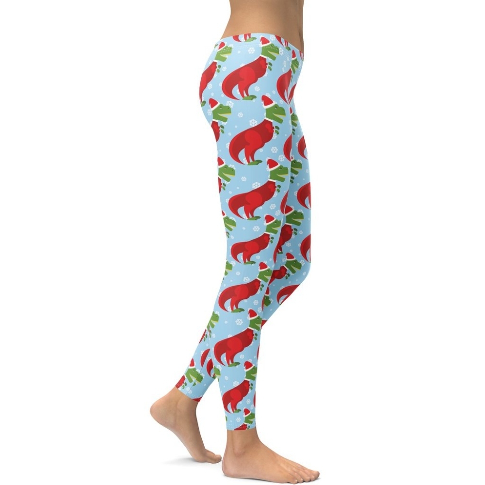 Christmassy Dinosaurs Women Compression Legging