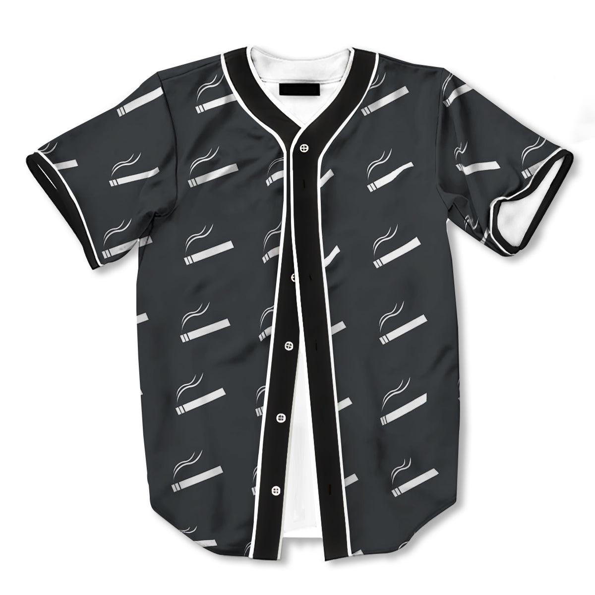 Cigarette 3d Print Full Size Pattern Baseball Jerseys
