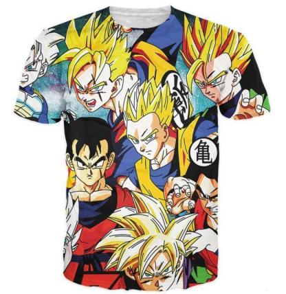 Classic Dragon Ball Z Cool Gohan Stylish 3d Anime T-Shirt