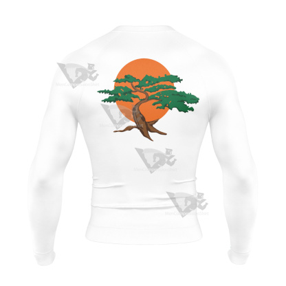 Cobra Kai Karate Kid Miyagi Do White Long Sleeve Compression Shirt