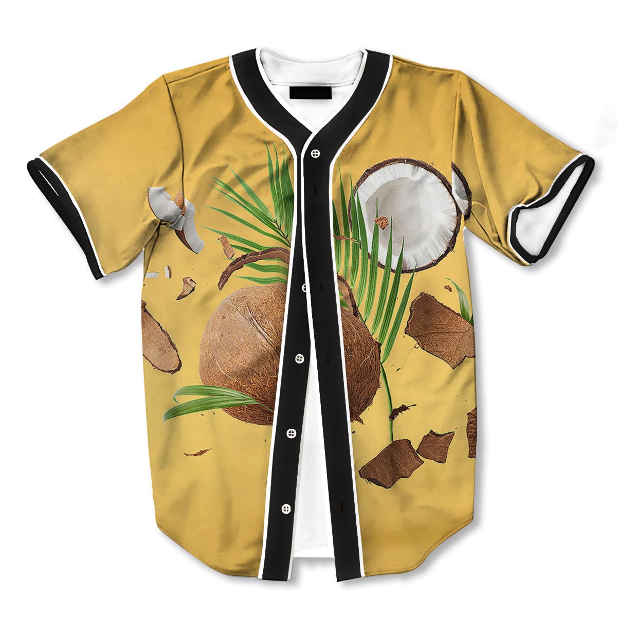Coconut 3d Print Full Size Baseball Jerseys