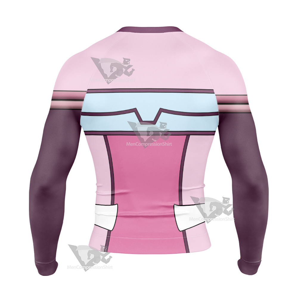 Code Lyoko Aelita Stones Pink Cosplay Long Sleeve Compression Shirt