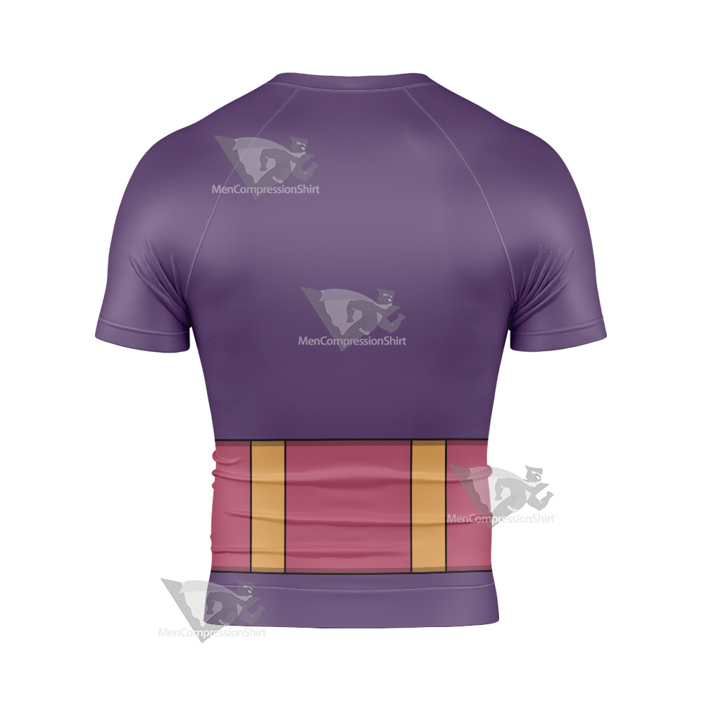 Code Lyoko Odd Purple Cosplay Short Sleeve Compression Shirt