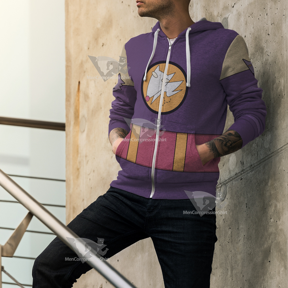 Code Lyoko Odd Purple Cosplay Zip Up Hoodie