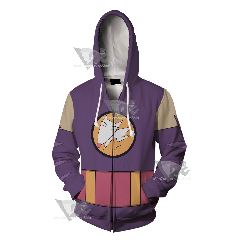 Code Lyoko Odd Purple Cosplay Zip Up Hoodie