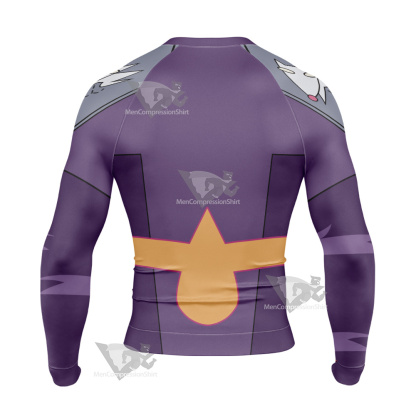 Code Lyoko Odd S4 Purple Cosplay Long Sleeve Compression Shirt