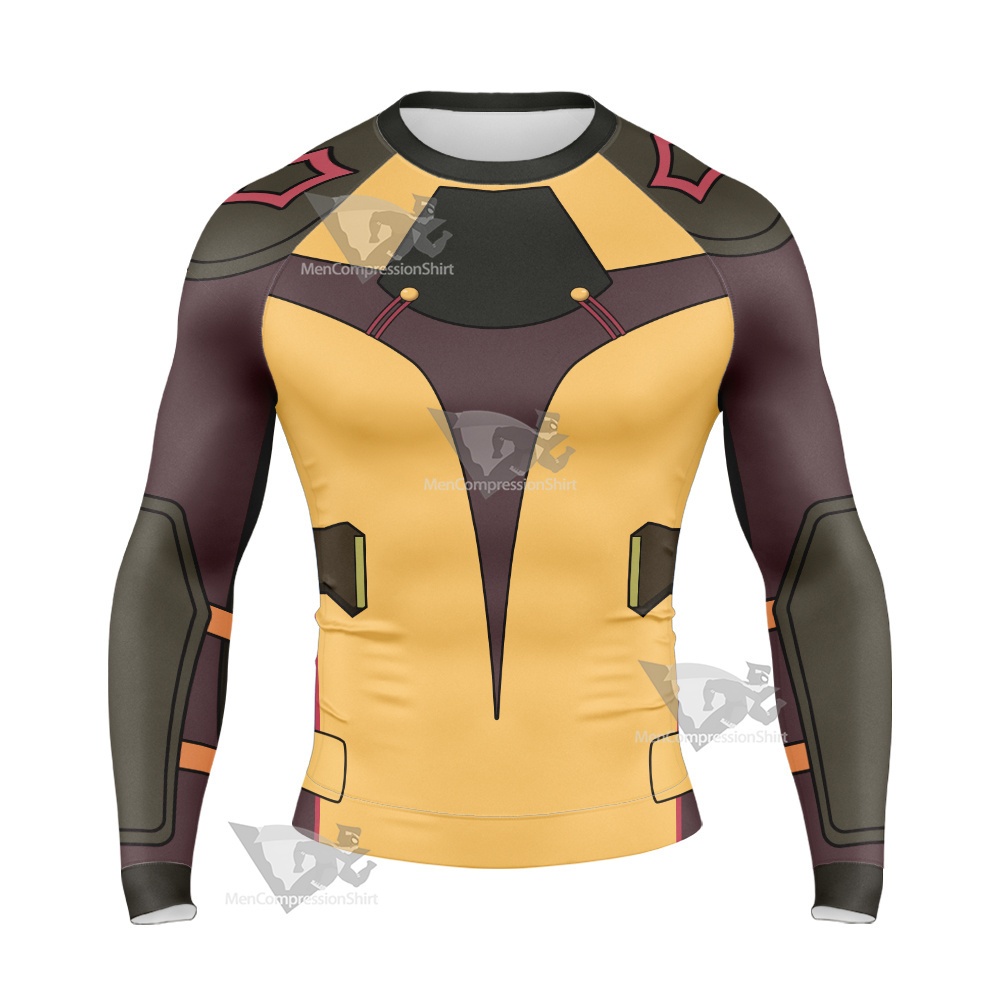 Code Lyoko Ulrichs Yellwo Cosplay Long Sleeve Compression Shirt