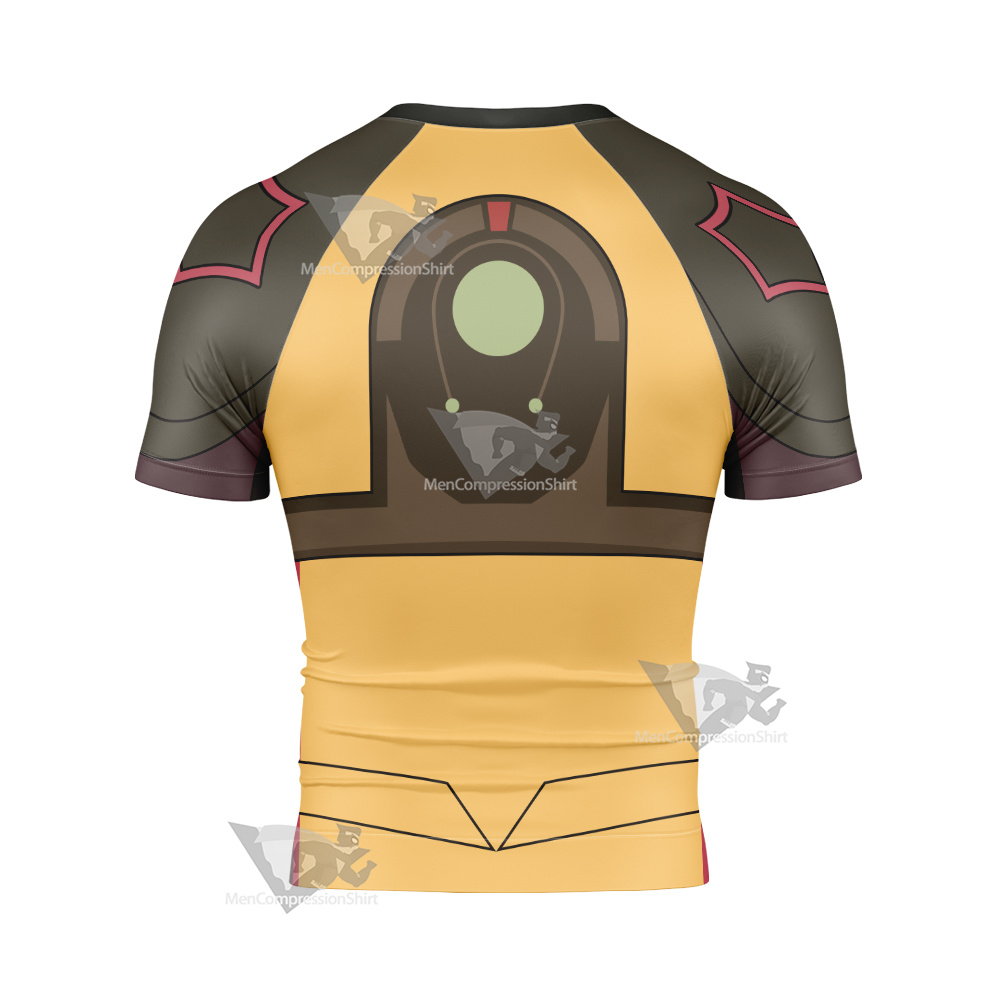 Code Lyoko Ulrichs Yellwo Cosplay Short Sleeve Compression Shirt
