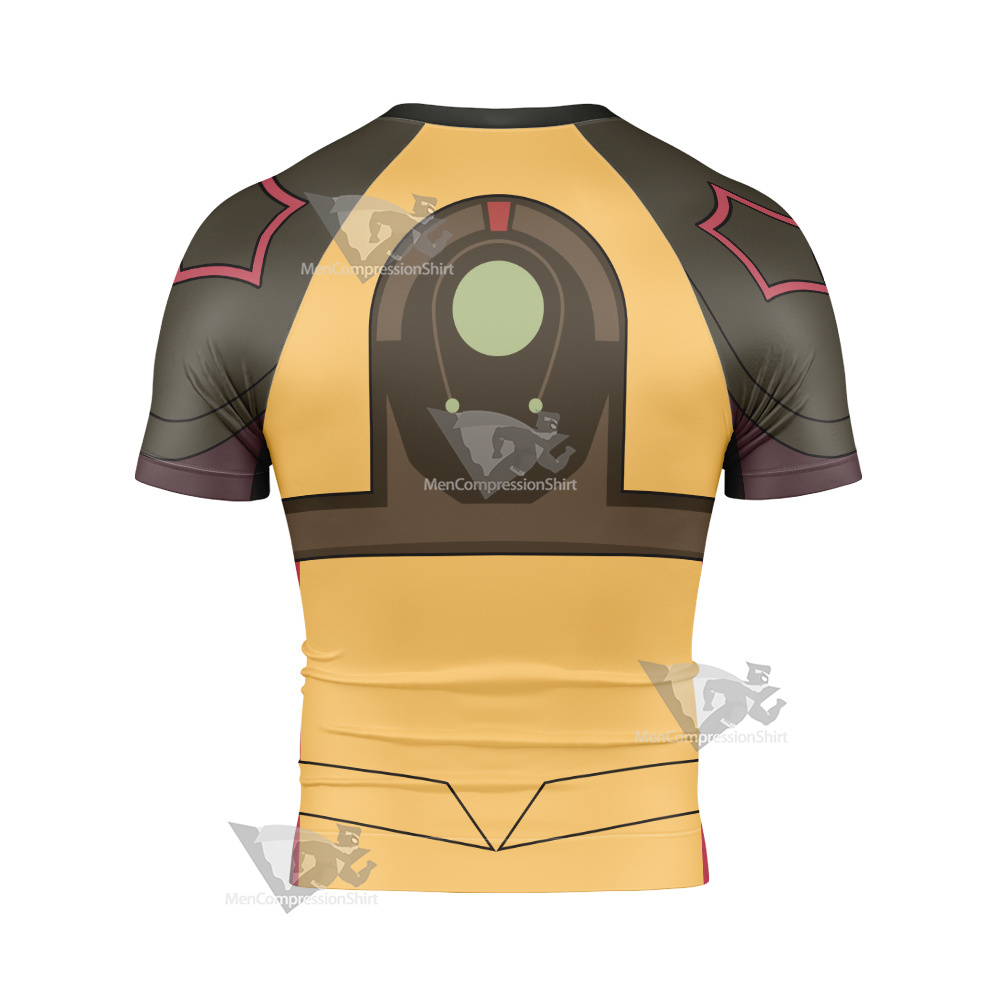 Code Lyoko Ulrichs Yellwo Cosplay Short Sleeve Compression Shirt