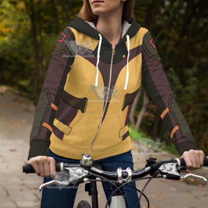 Code Lyoko Ulrichs Yellwo Cosplay Zip Up Hoodie