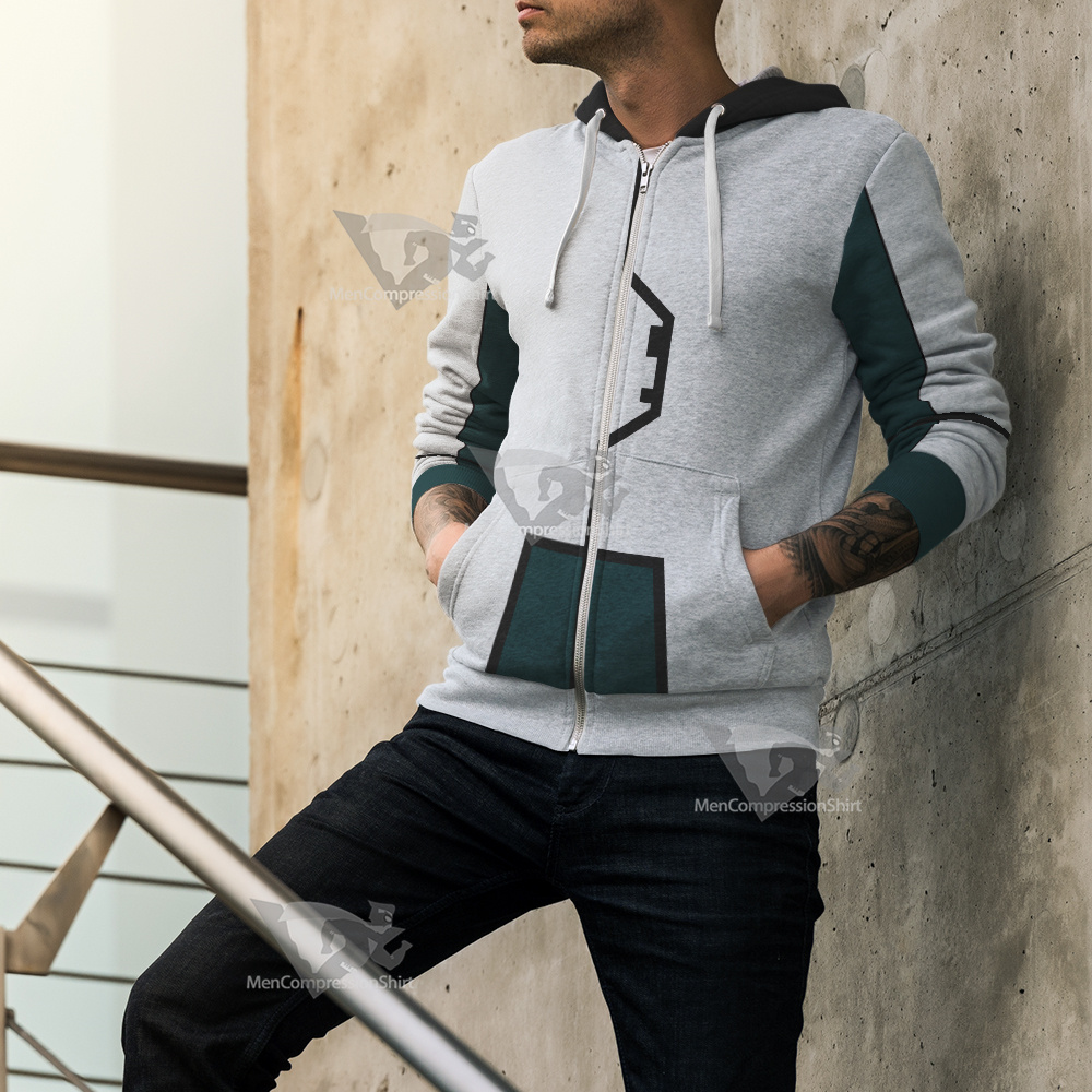 Code Lyoko William White Cosplay Zip Up Hoodie