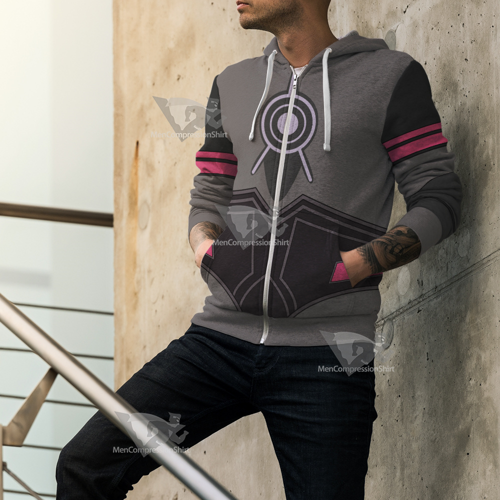 Code Lyoko William Xana Grey Cosplay Zip Up Hoodie