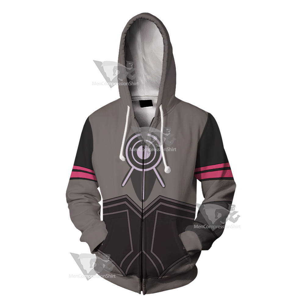 Code Lyoko William Xana Grey Cosplay Zip Up Hoodie