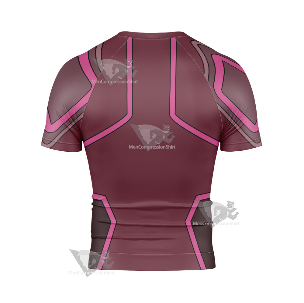 Code Lyoko Yumi Pink Cosplay Short Sleeve Compression Shirt