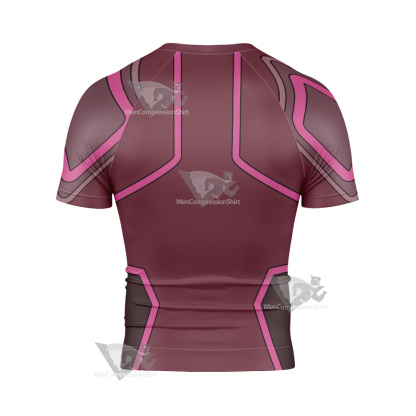 Code Lyoko Yumi Pink Cosplay Short Sleeve Compression Shirt