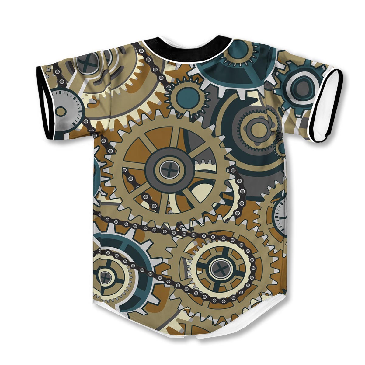Cogwheels Steampunk 3d Print Full Size Baseball Jerseys