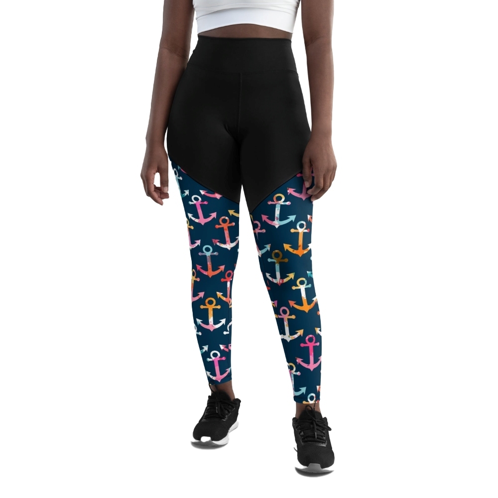 Colorful Anchor Women Compression Legging