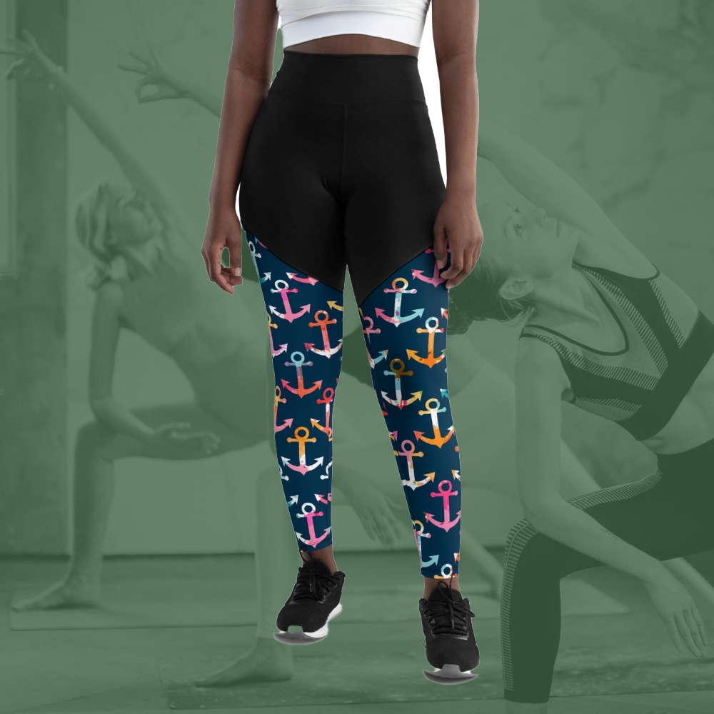Colorful Anchor Women Compression Legging