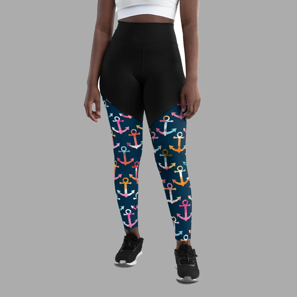 Colorful Anchor Women Compression Legging
