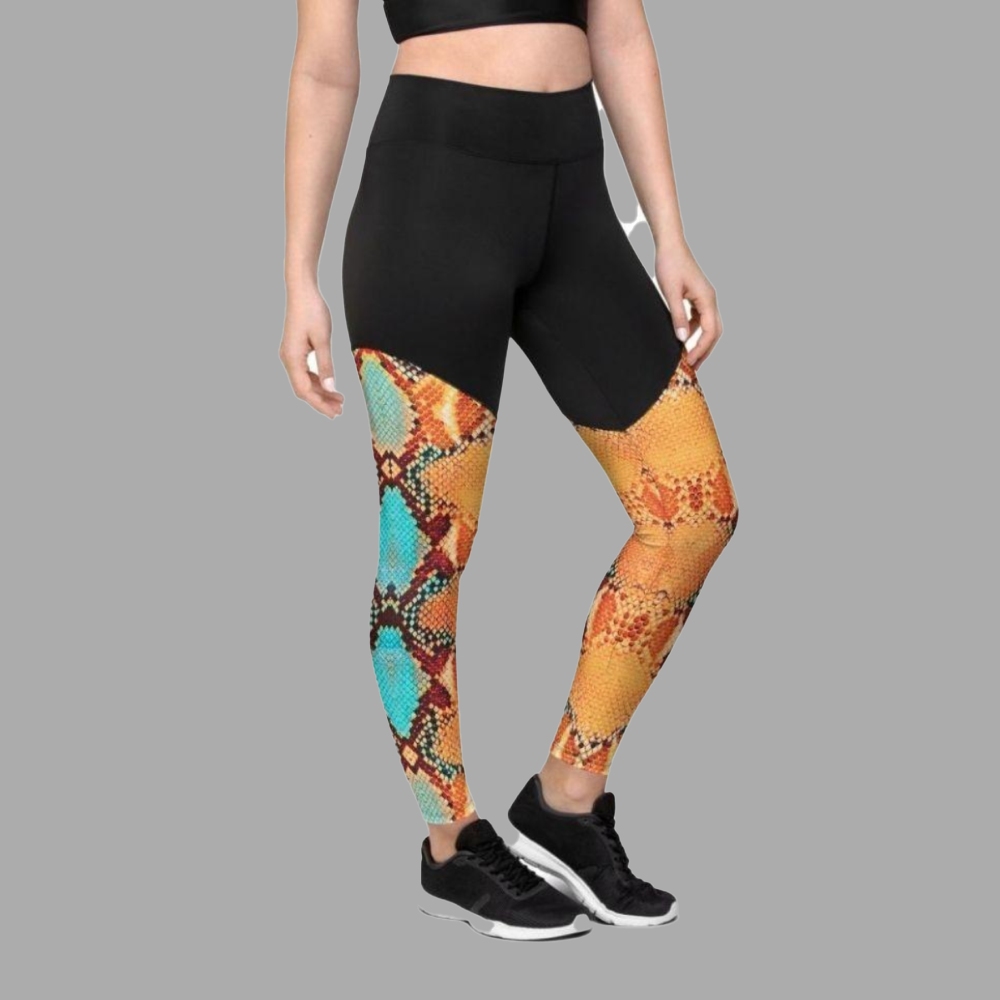 Colorful Snake Pattern Women Compression Legging