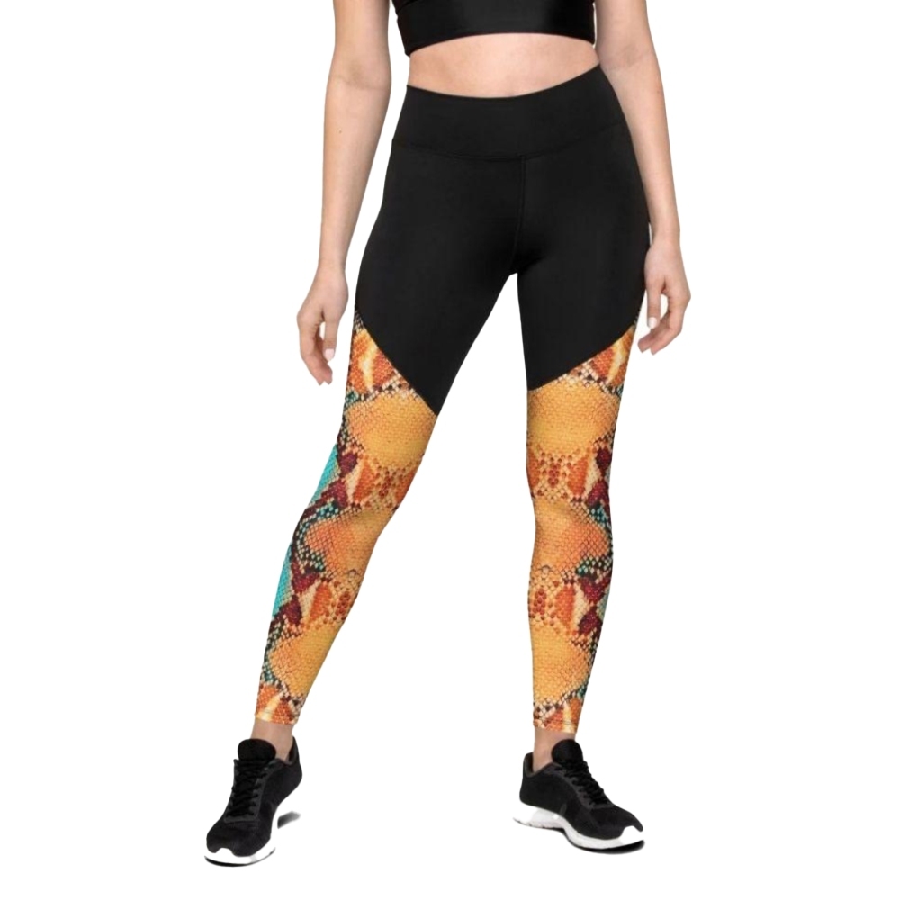 Colorful Snake Pattern Women Compression Legging