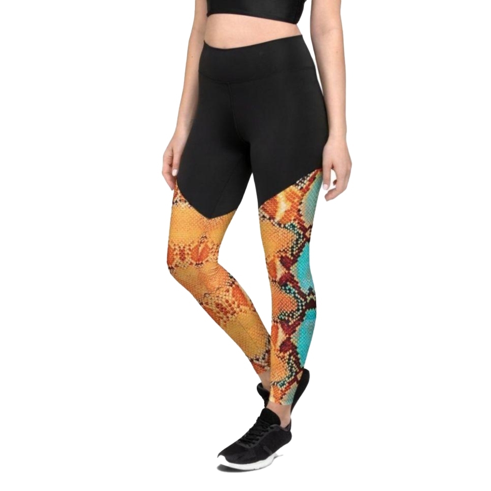 Colorful Snake Pattern Women Compression Legging