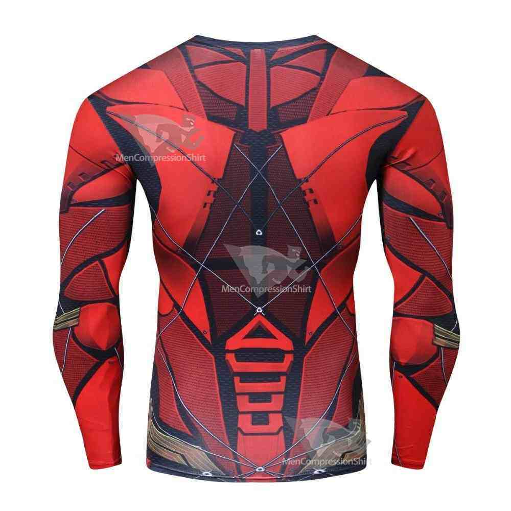 Comic Barry Allen Long Sleeve Compression Shirt For Men