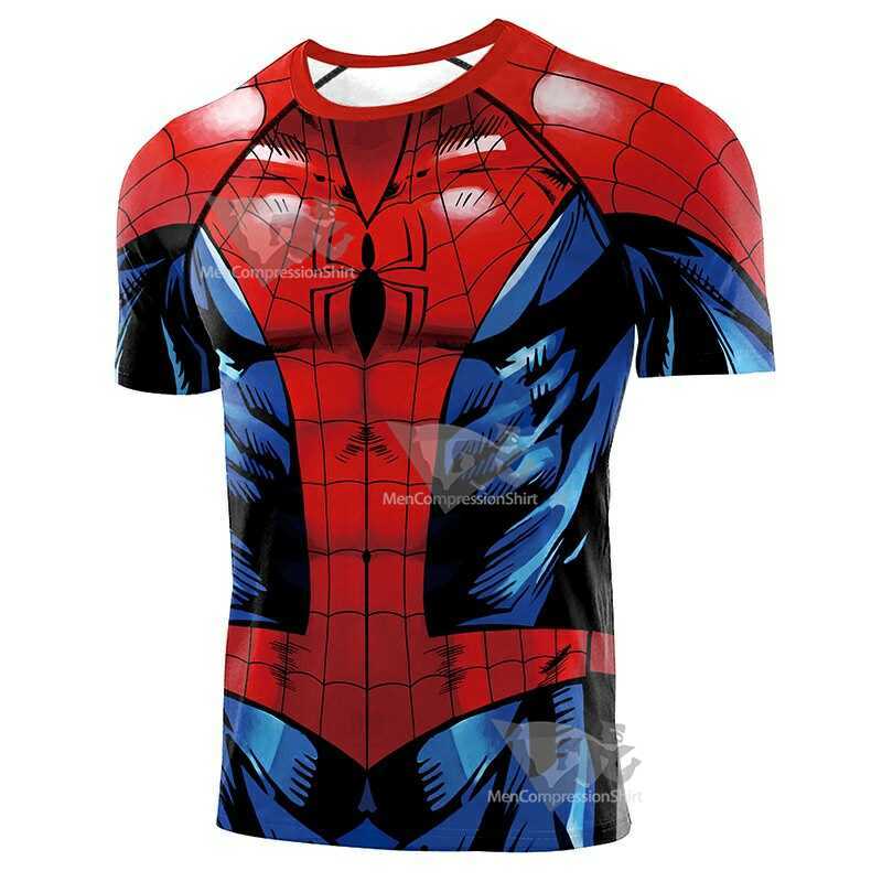 Comic Style Parker Short Sleeve Compression Shirt For Men
