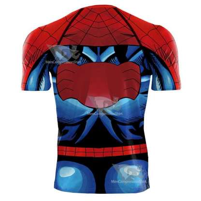 Comic Style Parker Short Sleeve Compression Shirt For Men