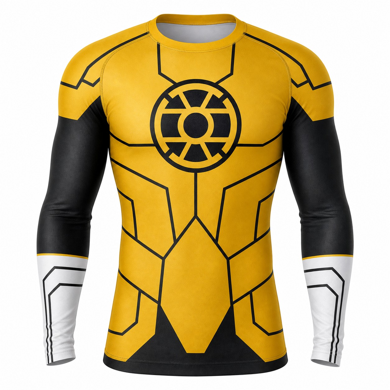 Comics Lantern Yellow Orange Long Sleeve Compression Shirt