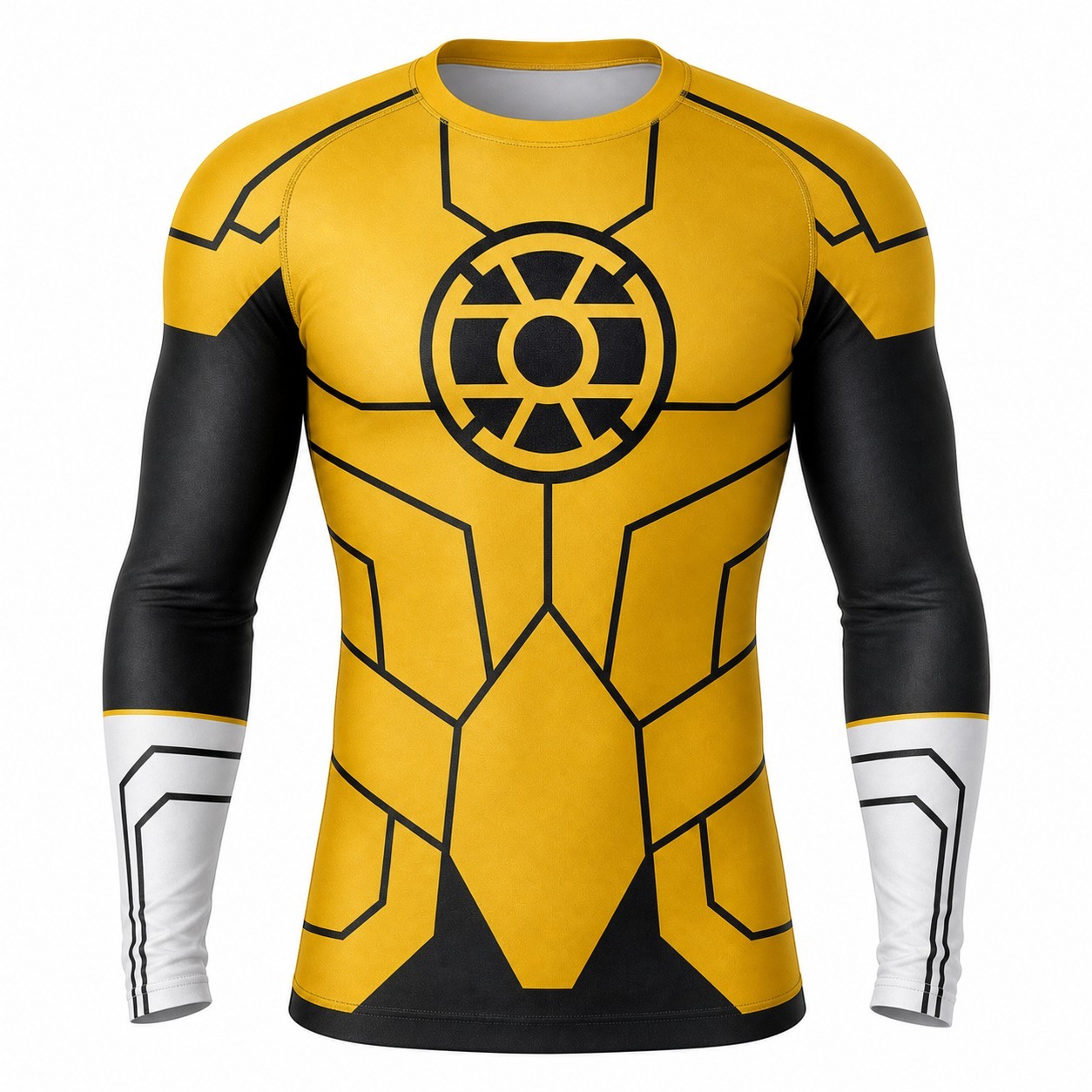 Comics Lantern Yellow Orange Long Sleeve Compression Shirt