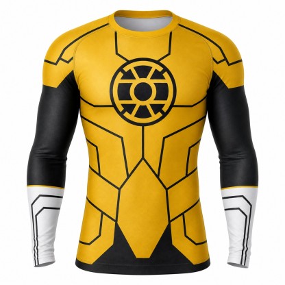 Comics Lantern Yellow Orange Long Sleeve Compression Shirt